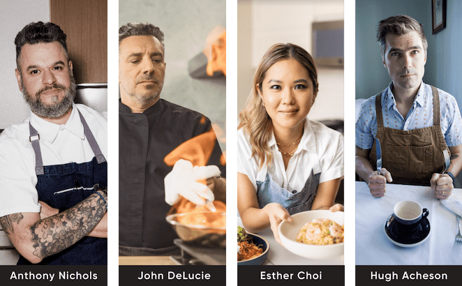 chefs Anthony Nichols, John DeLucie, Esther Choi and Hugh Acheson
